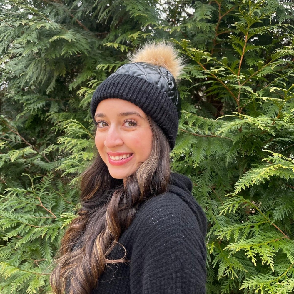 Beanie Hat Sintetic Size S Pompón Beige   used